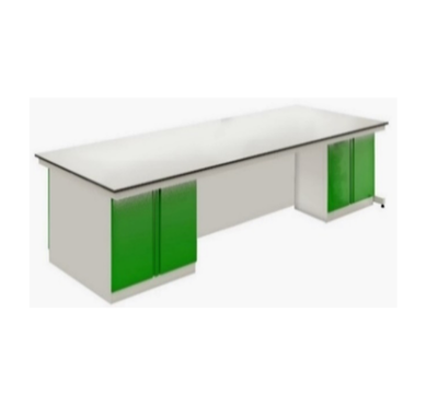 CLARITY Meja Tengah Praktek Lab / Laboratorium (Besi/Metal) + Cabinet  TKDN 44.97%