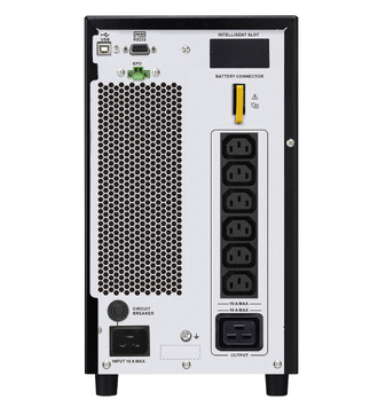 APC Easy UPS On-Line, 3kVA/ 2700W, Tower, 230V, 6x IEC C13 + 1x IEC C19 outlets, Intelligent Card Slot, LCD