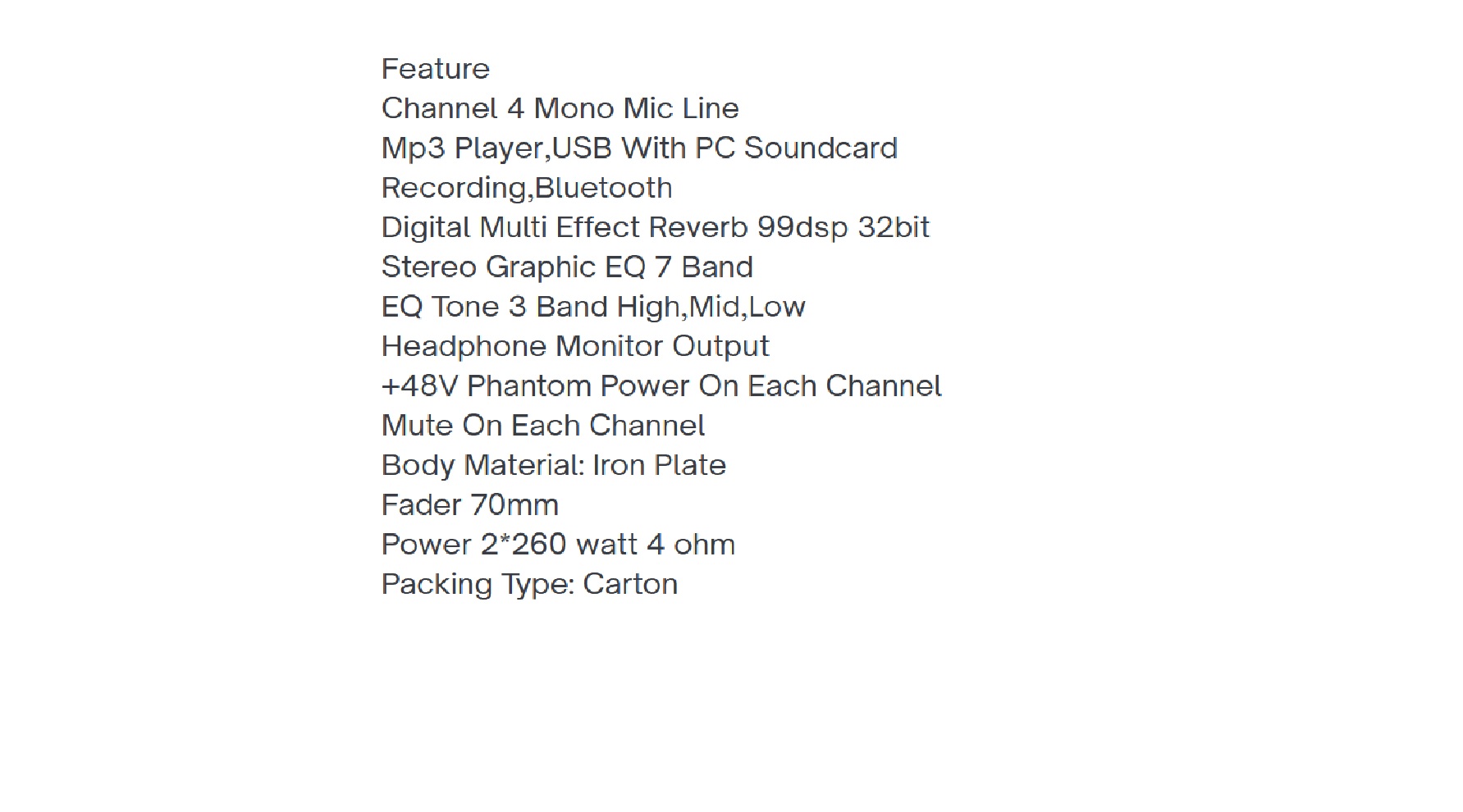 ASHLEY Mixer 4 Channel