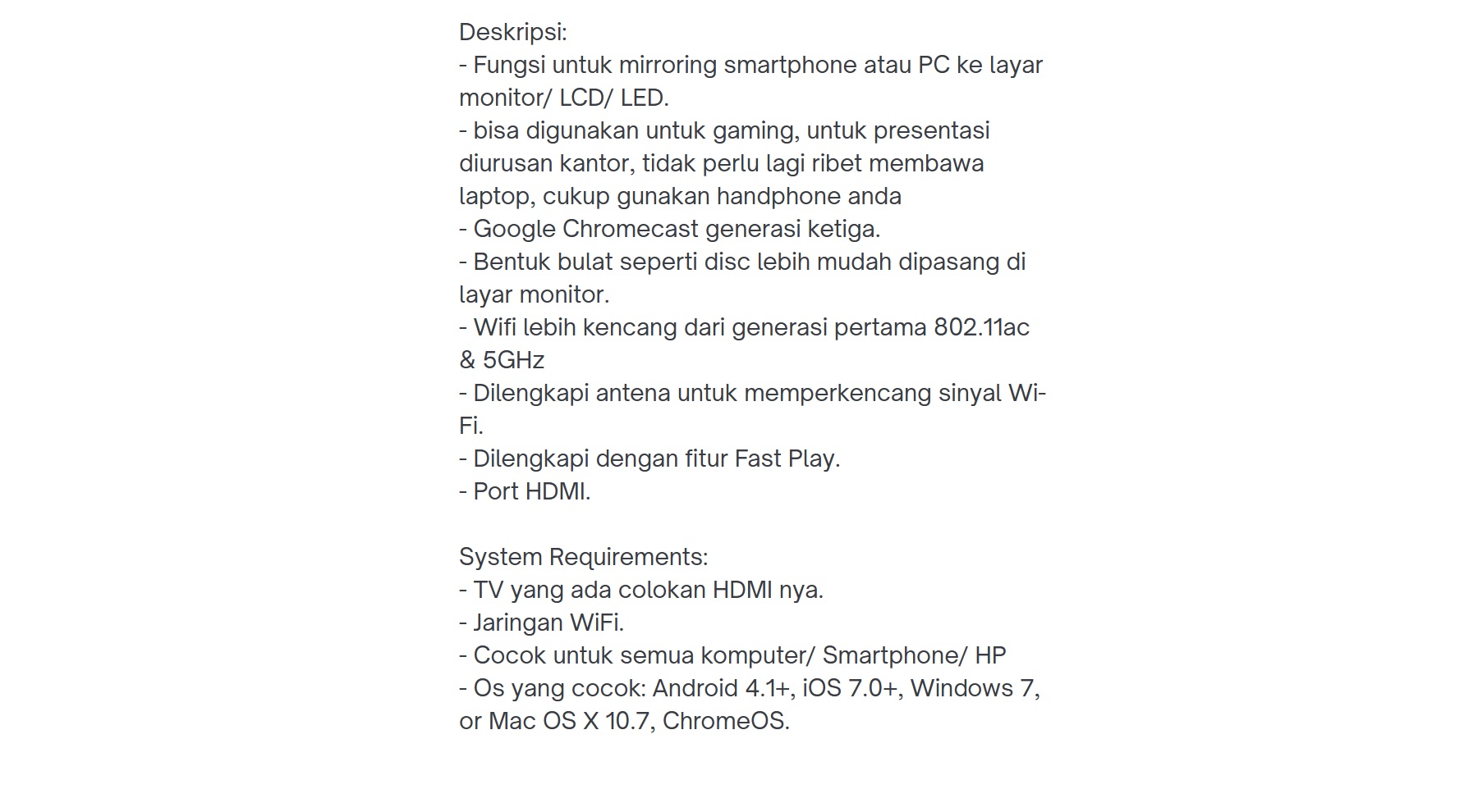 Google Chromecast 3rd Generation