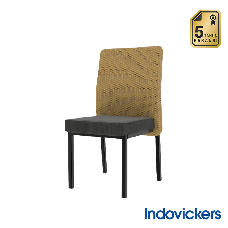 INDOVICKERS JEDI High Back 21 5/8&quot;(W) x 18&quot;(D) x 33 1/2&quot;(H) Rattan, Seat Fabric, Powder Coated