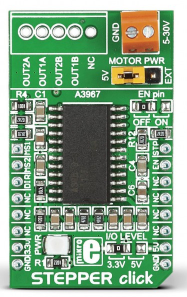 Stepper Click Merk MIKROE (MIKRO ELEKTRONIKA) - STEPPER CLICK A3967 IC