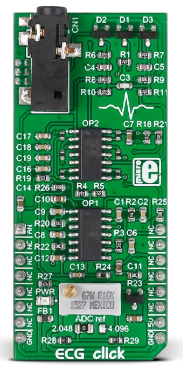 ECG Click Merk MIKROE (MIKRO ELEKTRONIKA) - MIKROE 2621