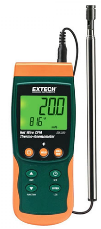 SDL350: Hot Wire CFM Thermo- Anemometer/Datalogger Merk EXTECH - SDL350