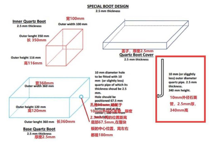 Special Quartz Container Merk : Kejia Furnace