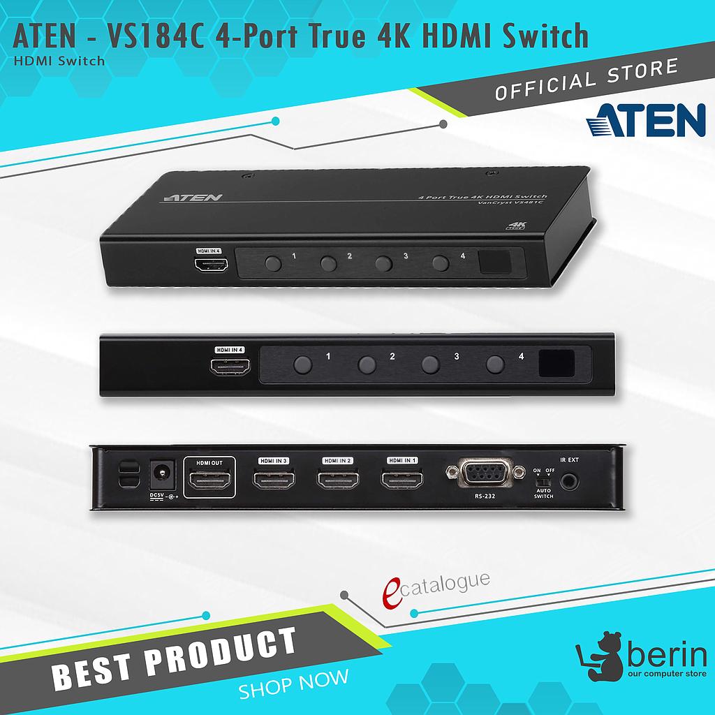 ATEN - VS184C 4-Port True 4K HDMI Switch