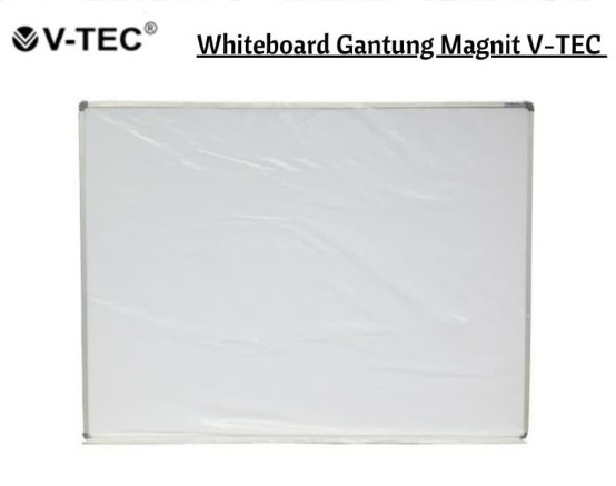 V-tec Whiteboard Magnit Gantung Uk. 120 x 240cm (TKDN=73.22%)