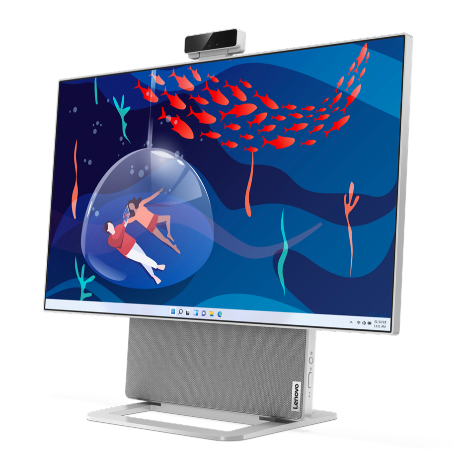 LENOVO Yoga AIO 7 27APH8 (Ryzen 7-7840HS, 32GB, 1TB SSD, VGA 6GB, Win 11, 27 Inch, Cloud Grey) AIO PC - F0HK0005ID (A-50)