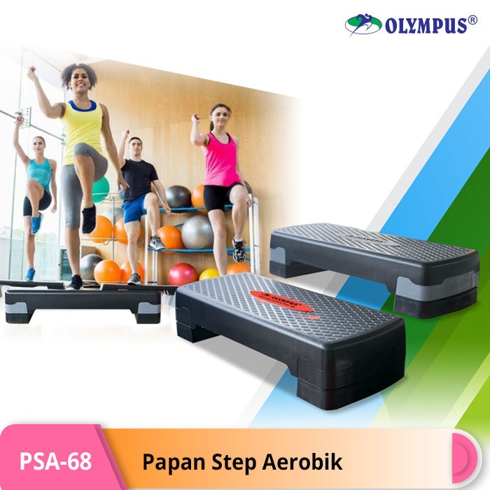 Papan Step Aerobik Olympus Aerobic Stepper - Abu-abu