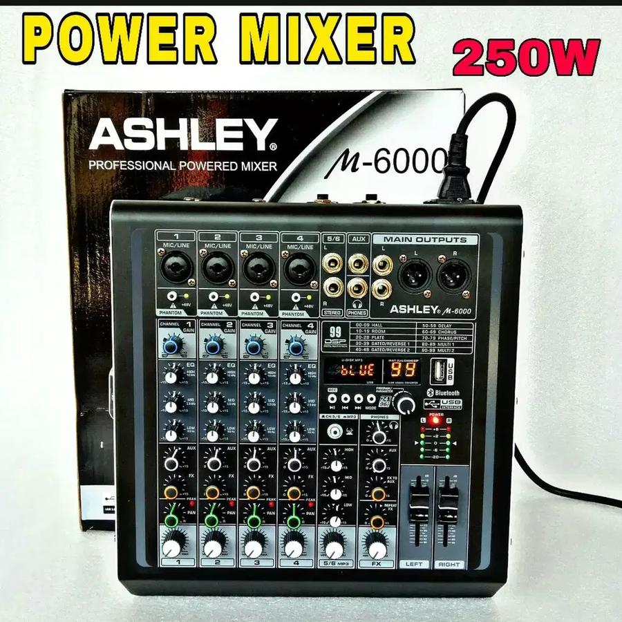 ASHLEY POWER Mixer 4 Channel Mic