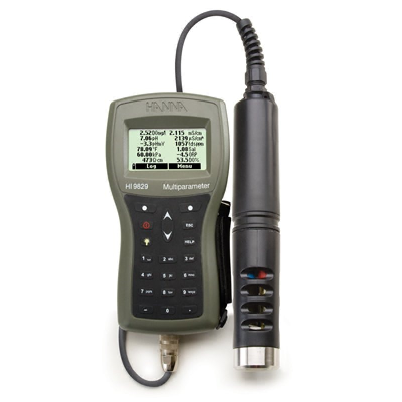 HI 9829 Multiparameter Meters –  pH/ORP/ISE,EC/TDS/ Resistivity/ Salinity/Sea  water, Turbidity, Temperature and Atmospheric  Pressure (Basic)  HI 9829 Multiparameter HI9829-11202 (20m cable  length) GPS &amp; turbidity