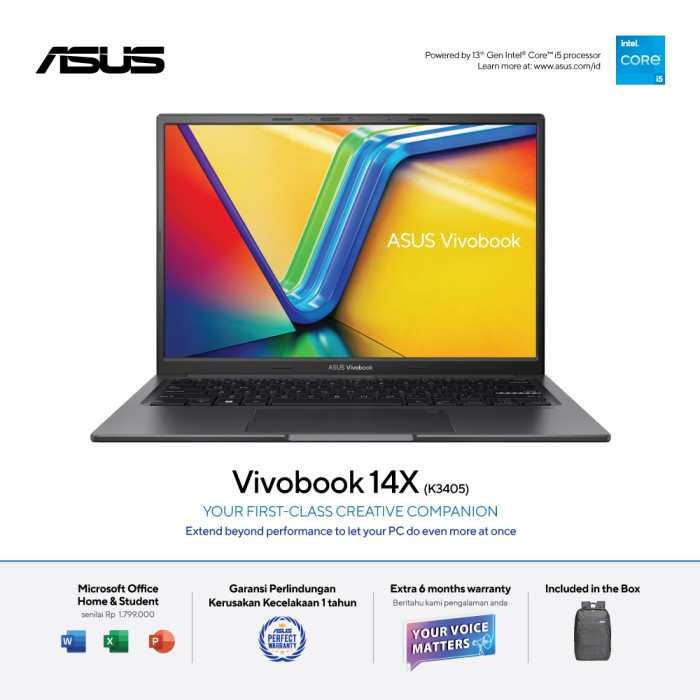 ASUS VIVOBOOK 14X K3405VF-VIPS551 CORE i5-13500H 8GB 512GB RTX2050 WIN11 WUXGA