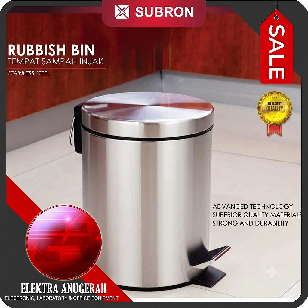 Tempat Sampah Stainless Injak 20 L