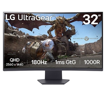 LG Monitor 32GS60QC (32” UltraGear, Curve, QHD)