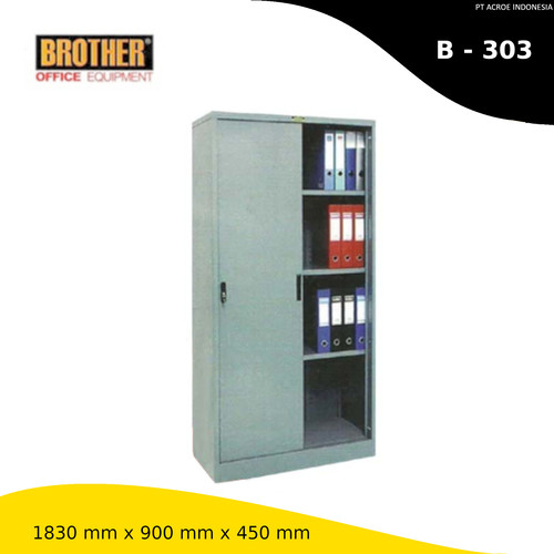 BROTHER Lemari Tinggi Sliding Plat B303 | TKDN 60,30%