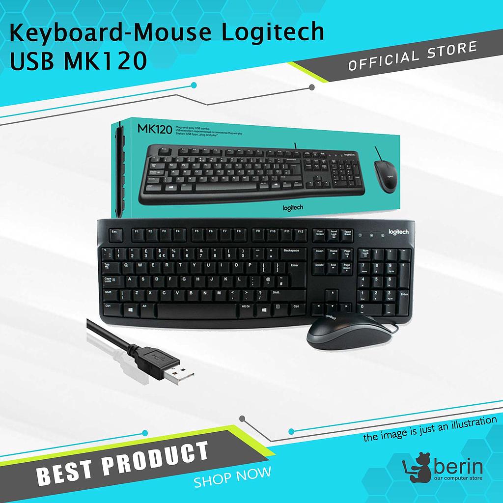 Keyboard + Mouse Logitech USB MK120