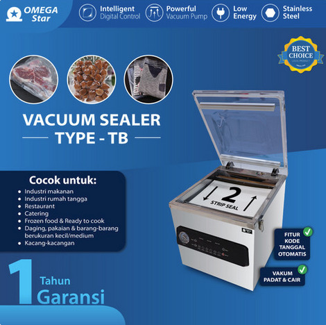 Mesin Vakum Packaging Makanan Omega Star - Type - TB