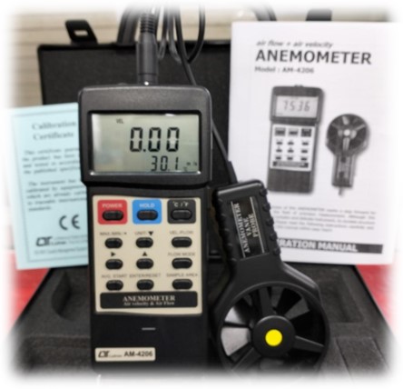 Lutron Am-4206 Digital Anemometer Airflow &amp; Air Velocity