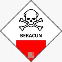 Sign Acrylic Tanda Beracun 25x25cm Custom | Non TKDN