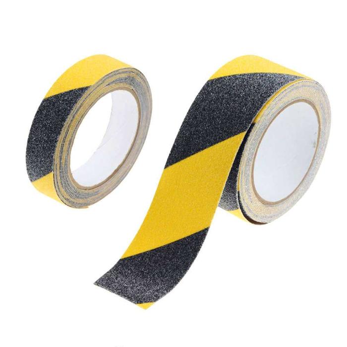 Lakban Tape Safety Grip Hitam Kuning 2in x 5 m Custom | Non TKDN