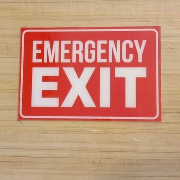 Sign Acrylic Tanda Exit 20x30cm Custom | Non TKDN