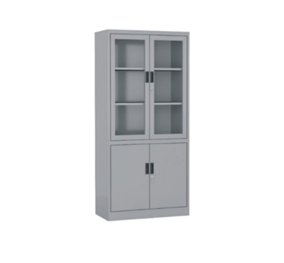 CLARITY Lemari Arsip, 2 Pintu Swing Metal + 2 Pintu Kaca TKDN 60.02%