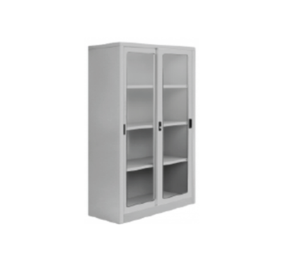 CLARITY Lemari Arsip, 2 Pintu Sliding Metal Kaca TKDN 60.02%