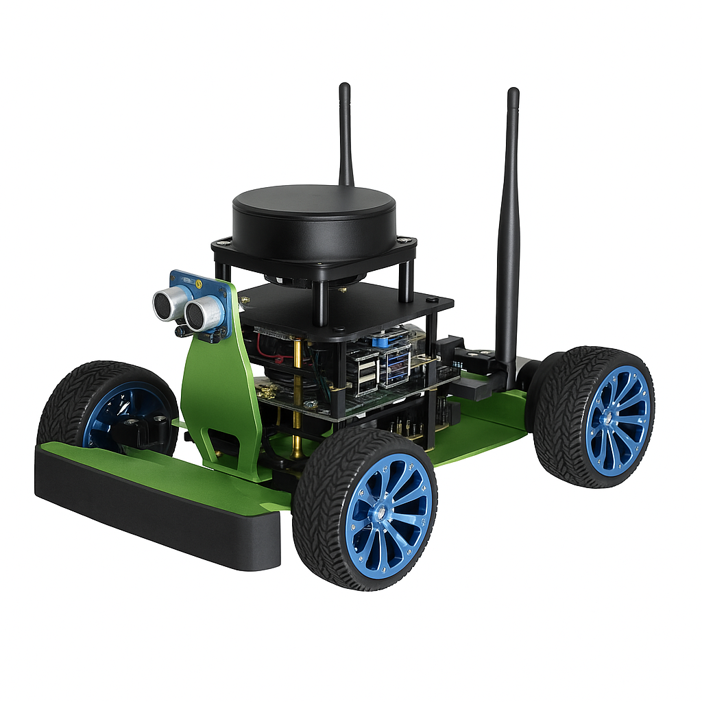 JetRacer Professional Version ROS AI Kit B Dual Controllers AI Robot Lidar Mapping Vision Processing with Waveshare Jetson Nano Dev Kit EU