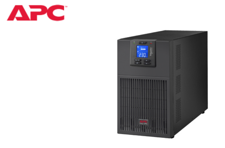 APC Easy UPS On-Line, 3kVA/ 2700W, Tower, 230V, 6x IEC C13 + 1x IEC C19 outlets, Intelligent Card Slot, LCD