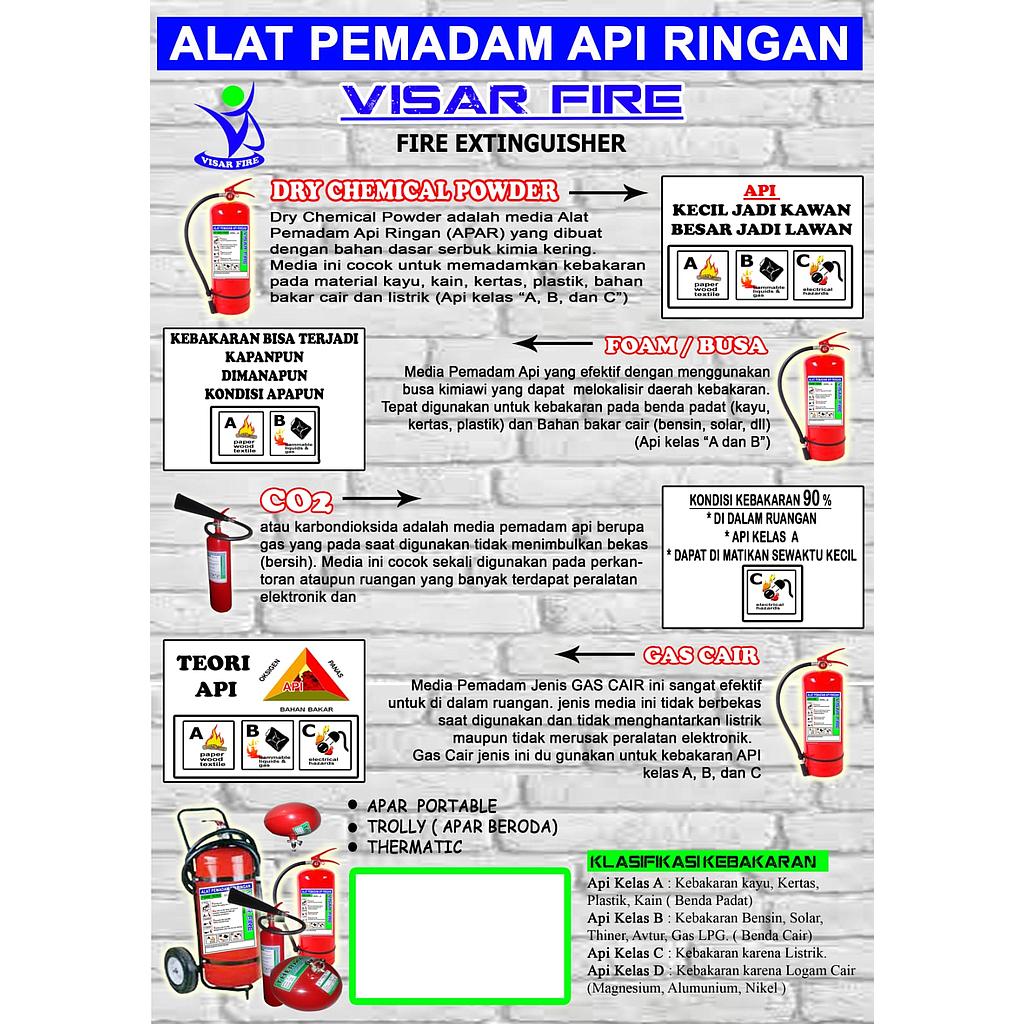 ALAT PEMADAM API RINGAN (APAR) 3 Kg CO2 Merk VISAR FIRE