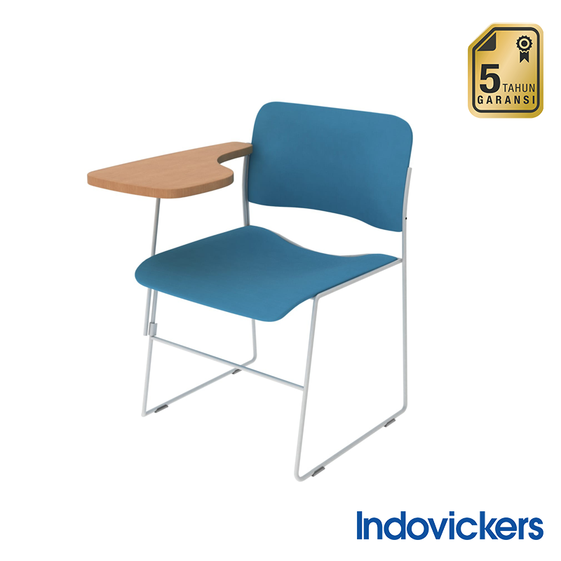 INDOVICKERS David Rowland Chair 40/4 Fabric - Powder coated w/ Table Arm