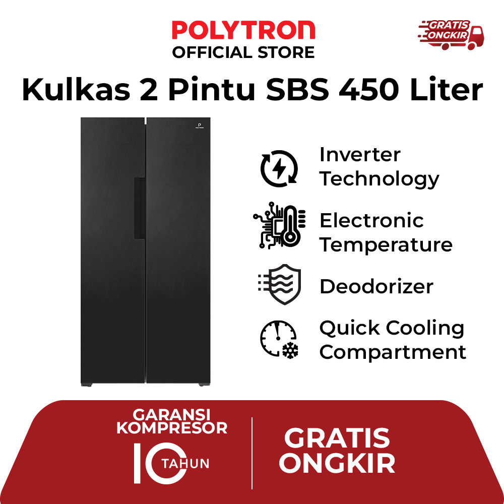 Polytron Kulkas Side By Side 450L Inverter PRS451Y