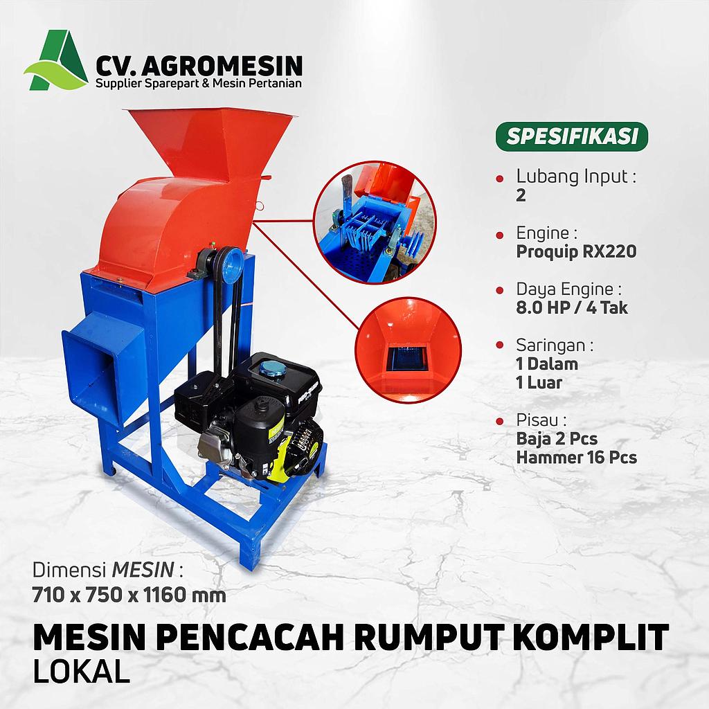 Mesin Pencacah Rumput Komplit Lokal (Non TKDN)