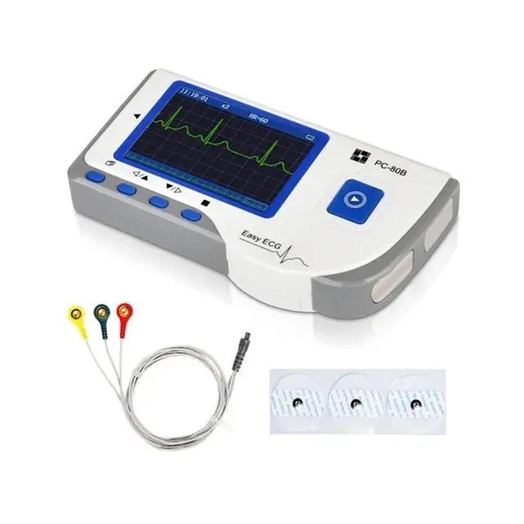 Mesin Cardiograph LCD Portable Heart Monitor ECG EKG Prince 180B