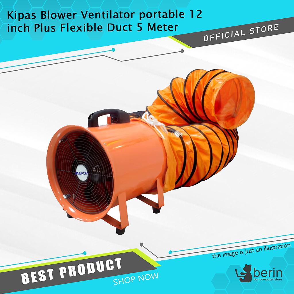 Kipas Blower Ventilator portable 12 inch Plus Flexible Duct 5 Meter