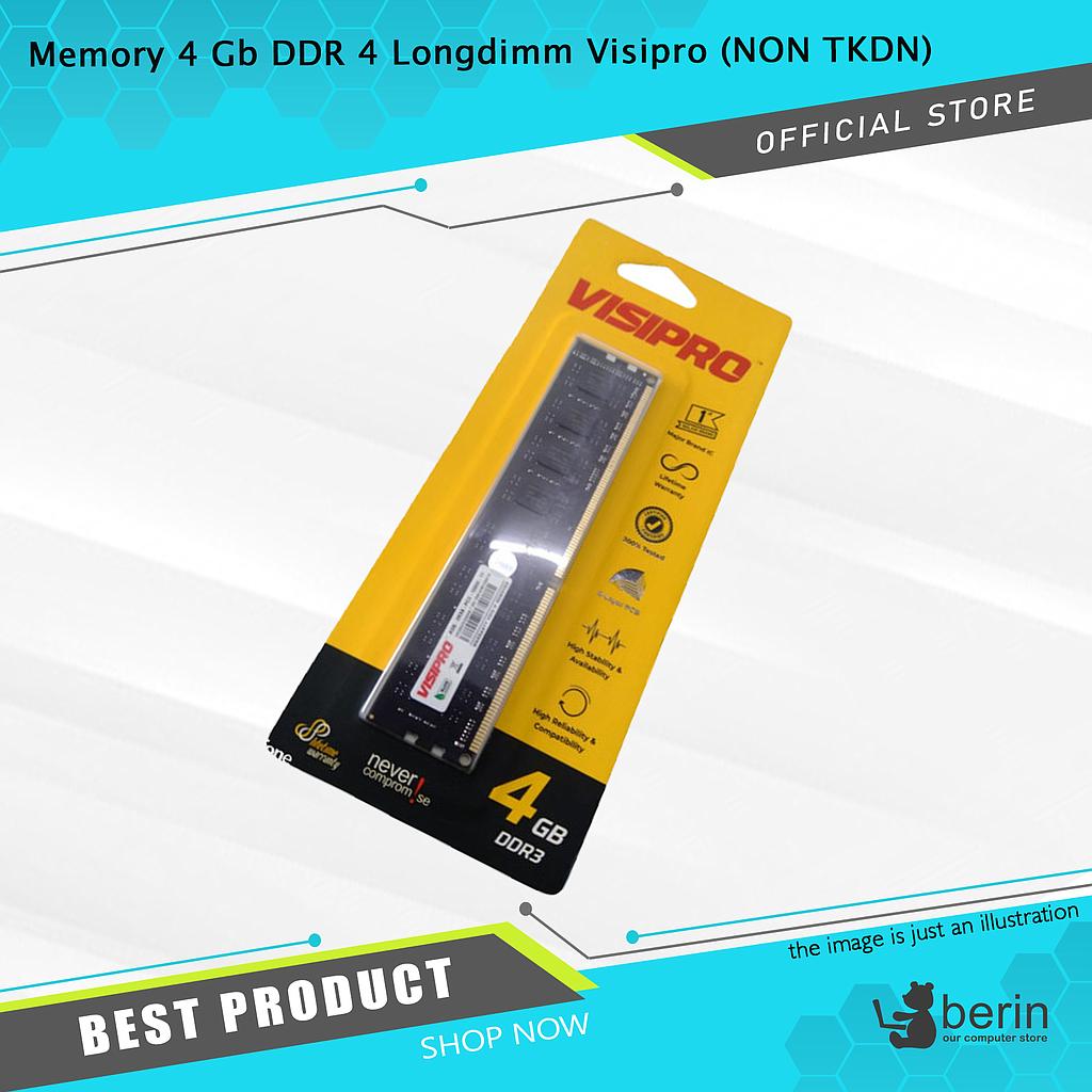 Memory 4 Gb DDR 4 Longdimm Visipro (NON TKDN)