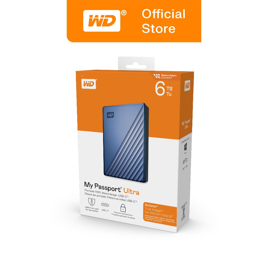 WD External My Passport New 6TB 2,5 Inch USB 3.0 (Non TKDN)