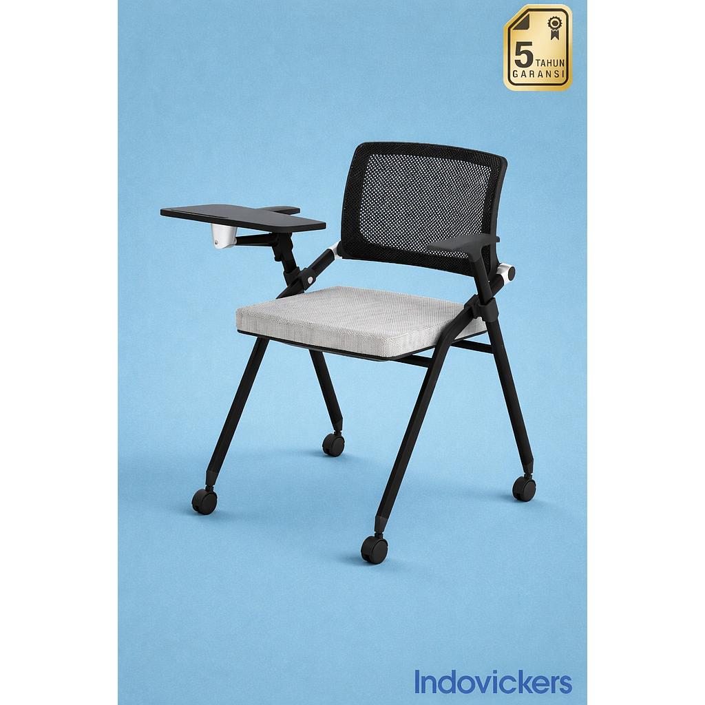 INDOVICKERS THS-21T THESIS Chair Mesh back, Fabric Seat with Castor and Tablet Arm