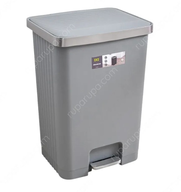EKO 70L Hana Tempat Sampah Pedal-Abu Abu | Non TKDN