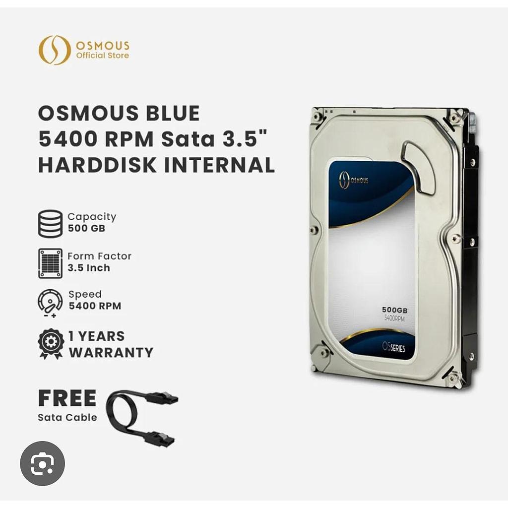 Osmous Blue Hardisk HDD Internal CCTV 12TB | Non TKDN