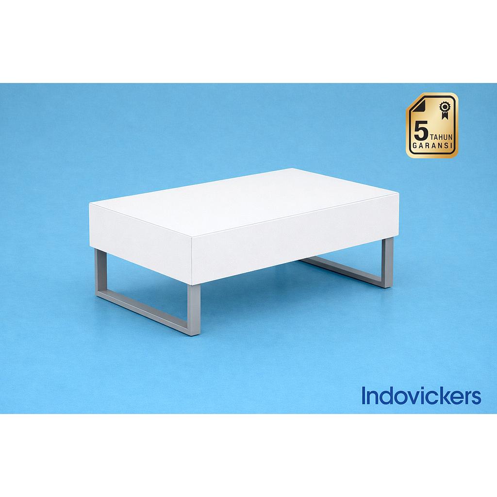 INDOVICKERS Renaissance Rectangular Table, MDF, Spray Paint, Aluminium Frame, 0900(W) x 0600(D) x 400(H)