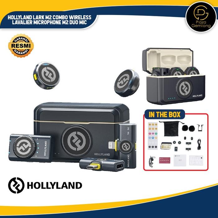 Hollyland Lark M2 Combo Duo Wireless Lavalier Microphone Clip on | Non TKDN