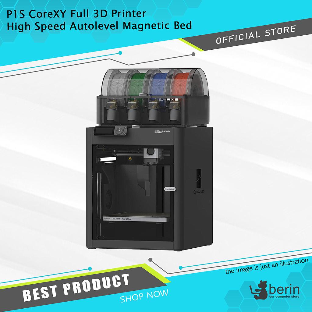 Bambu Lab P1S CoreXY Full 3D Printer High Speed Autolevel Magnetic Bed