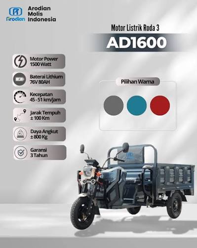 ARODIAN AD1600 MOTOR RODA 3 CUSTOM BOX | Non TKDN
