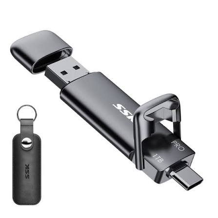 SSK EXTERNAL SSD DUAL USB SD301 PRO 1TB | Non TKDN