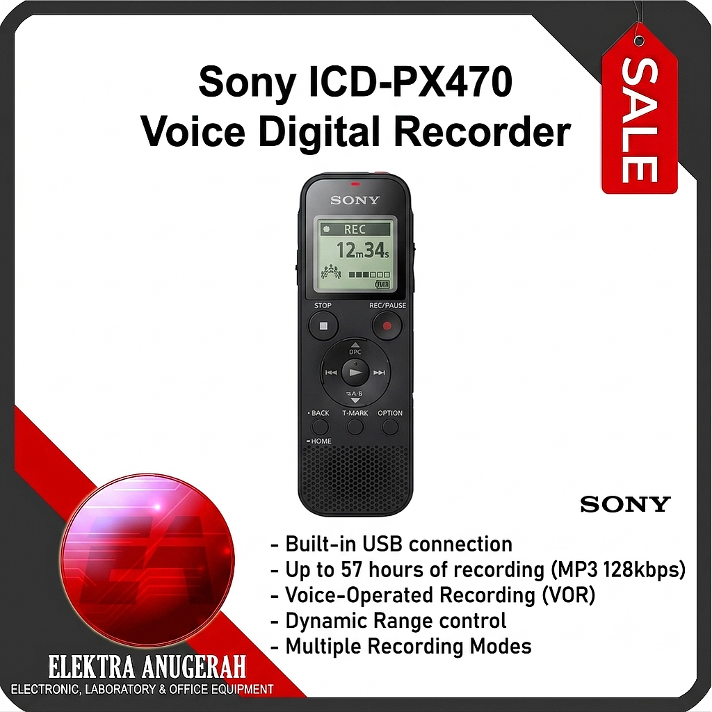 Sony ICD-PX470 Voice Digital Recorder | Alat Perekam Suara