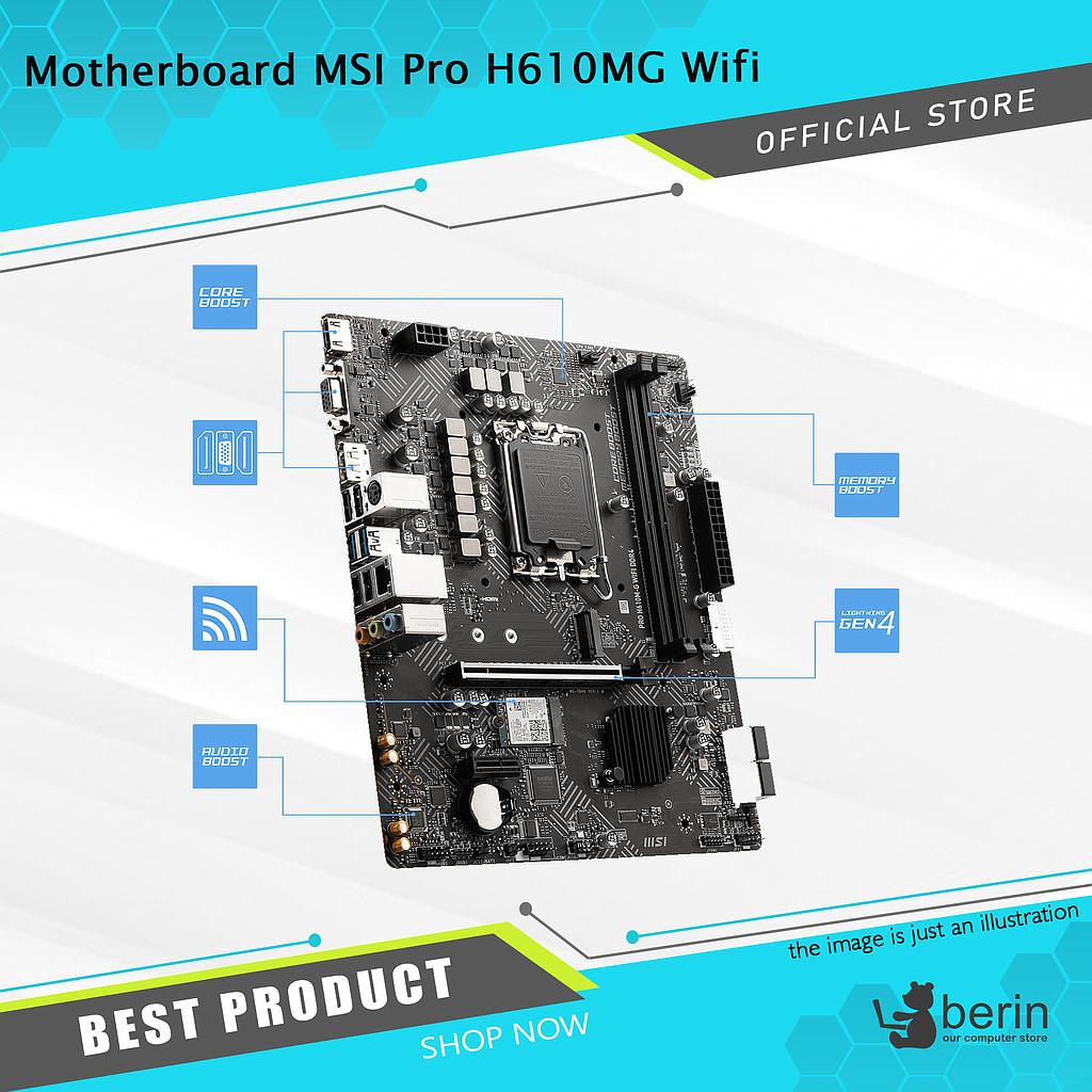 Motherboard MSI Pro H610MG Wifi.