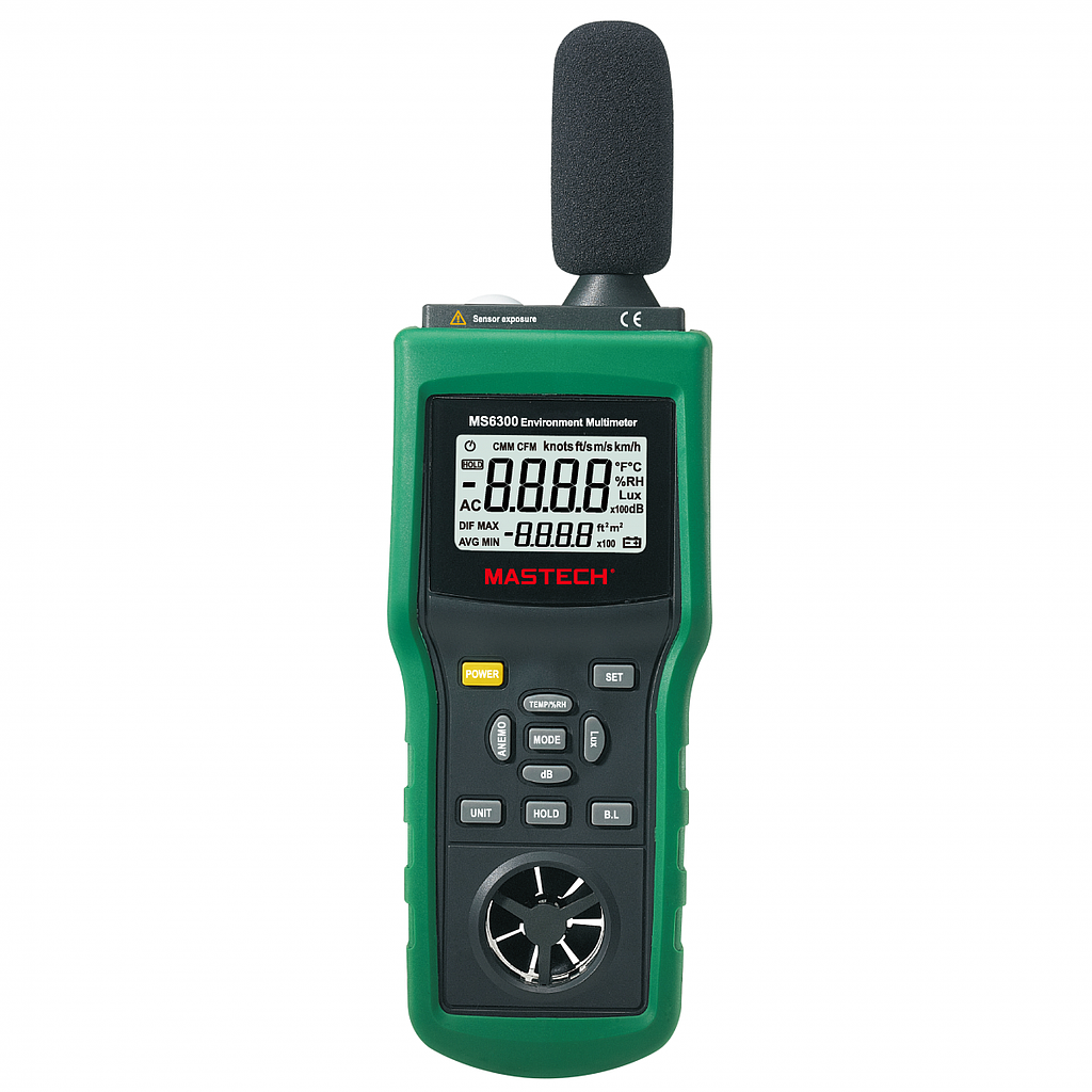 Environment Tester Sound Lux Meter Anemometer Humidity