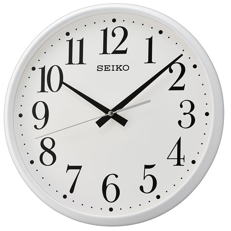 Jam Dinding SEIKO Analog QXA756W Mat White Case White Dial 30cm