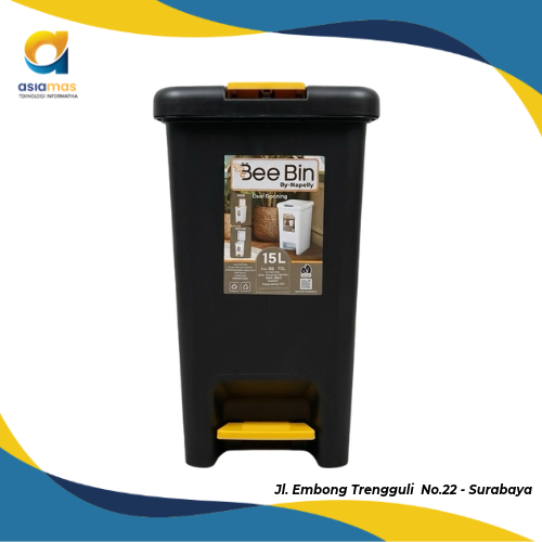 Tempat Sampah Injak BEE BIN Napolly 15L + Sticker